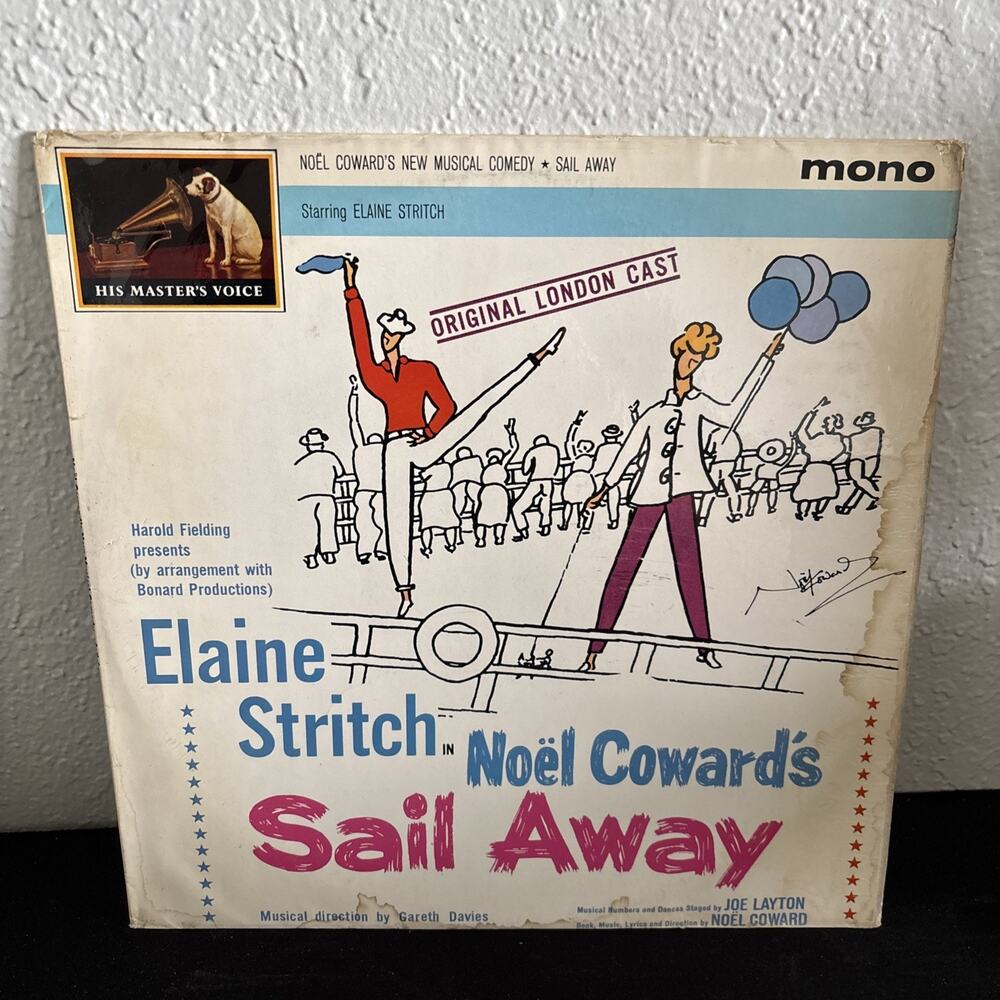 Noel Coward's Sail Away Broadway Cast Vinyl LP-Original Mono Release CLP 1572